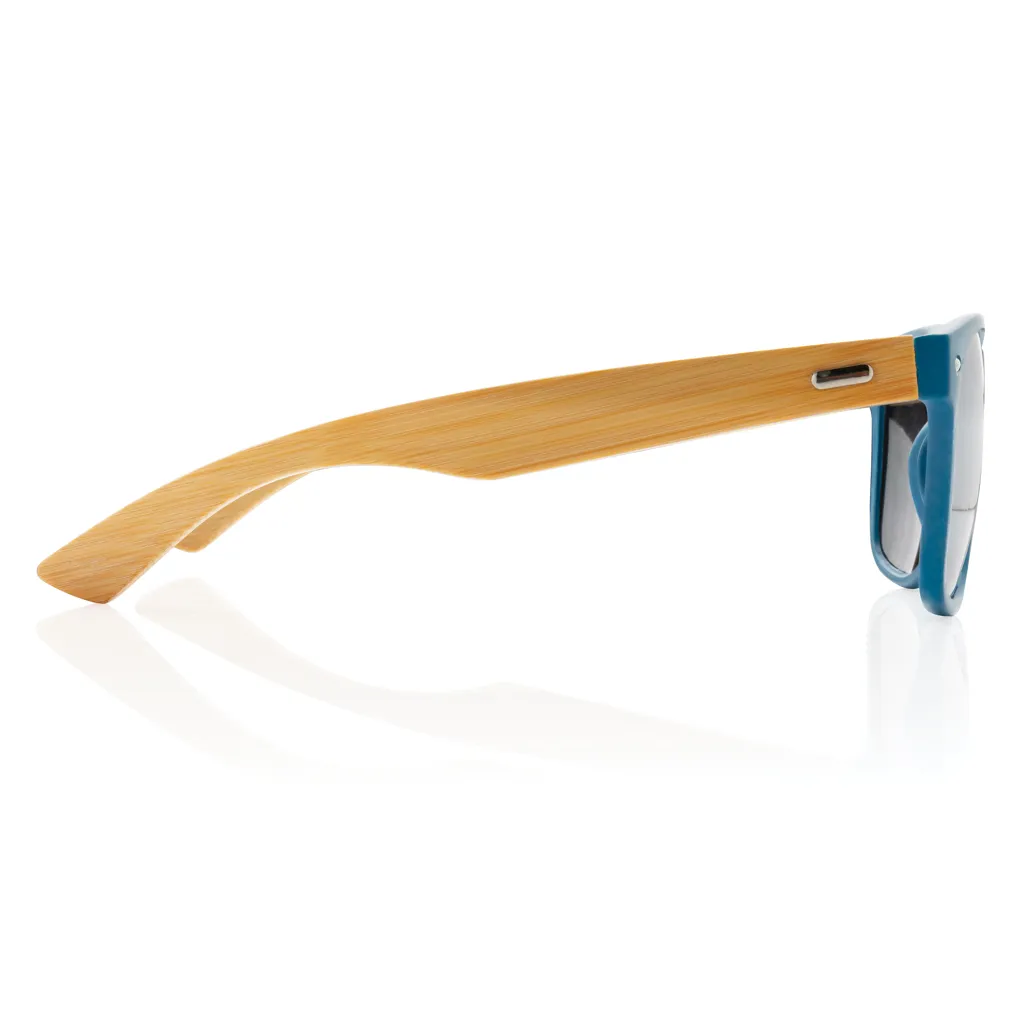 Sonnenbrille aus Bambus und RCS recyceltem Kunststoff, blau – Bild 3