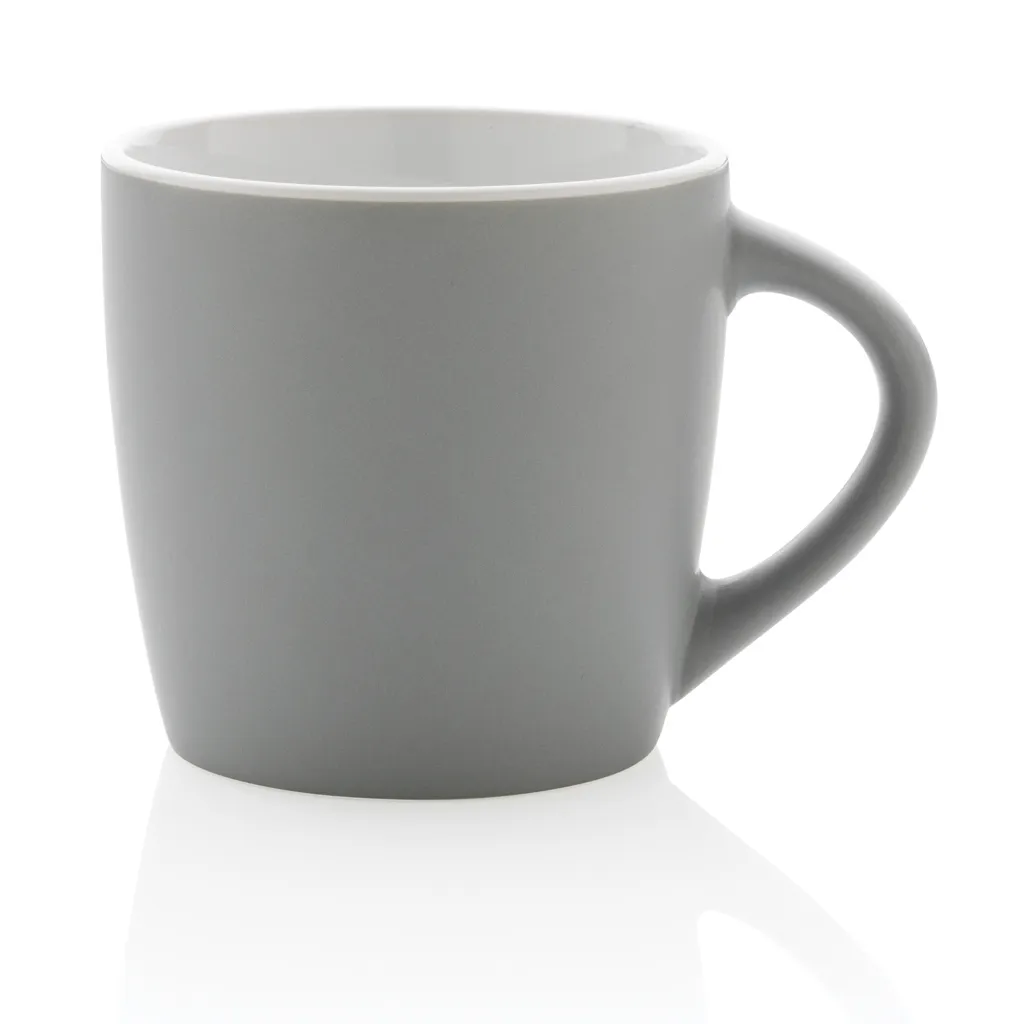 Keramiktasse innen coloriert, 300ml, grau – Bild 2