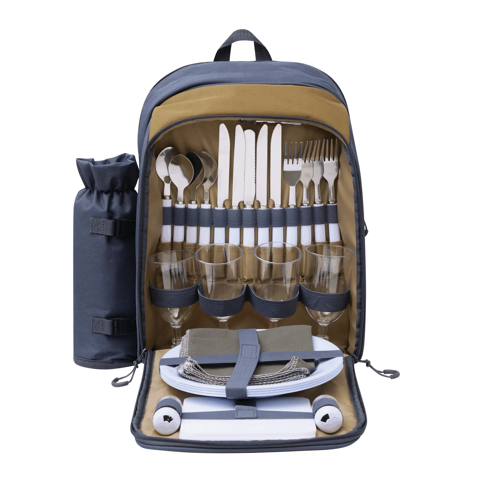 SMART TRIP - Picknick-Rucksack, blau, braun – Bild 8