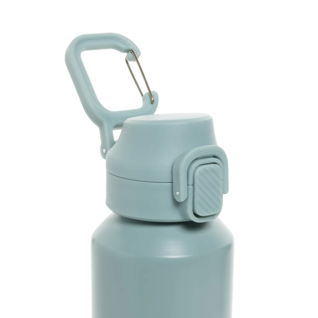 Via RCS Re-Steel Sportflasche mit Verschluss, 600ml, grün – Bild 2