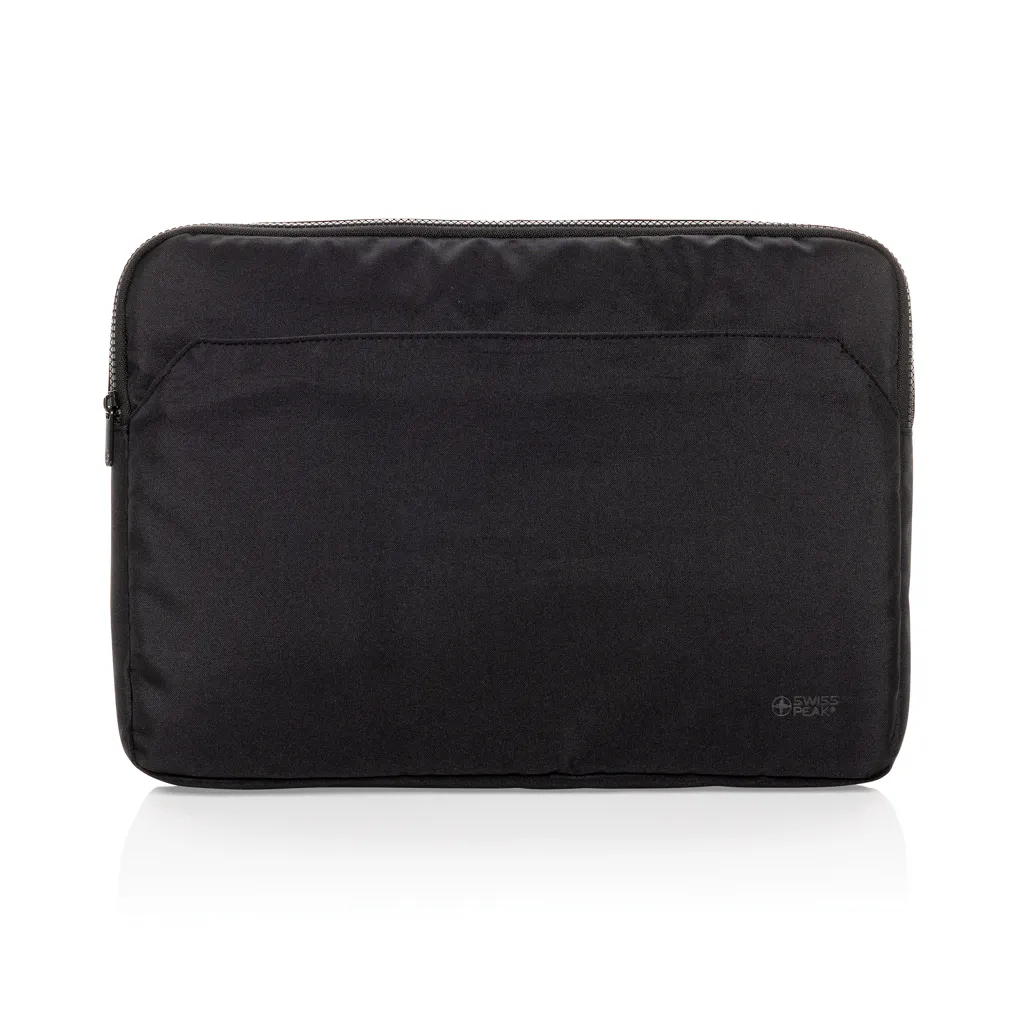 Swiss Peak Aware™ RPET Essential 15.6" Laptop Sleeve, schwarz – Bild 2