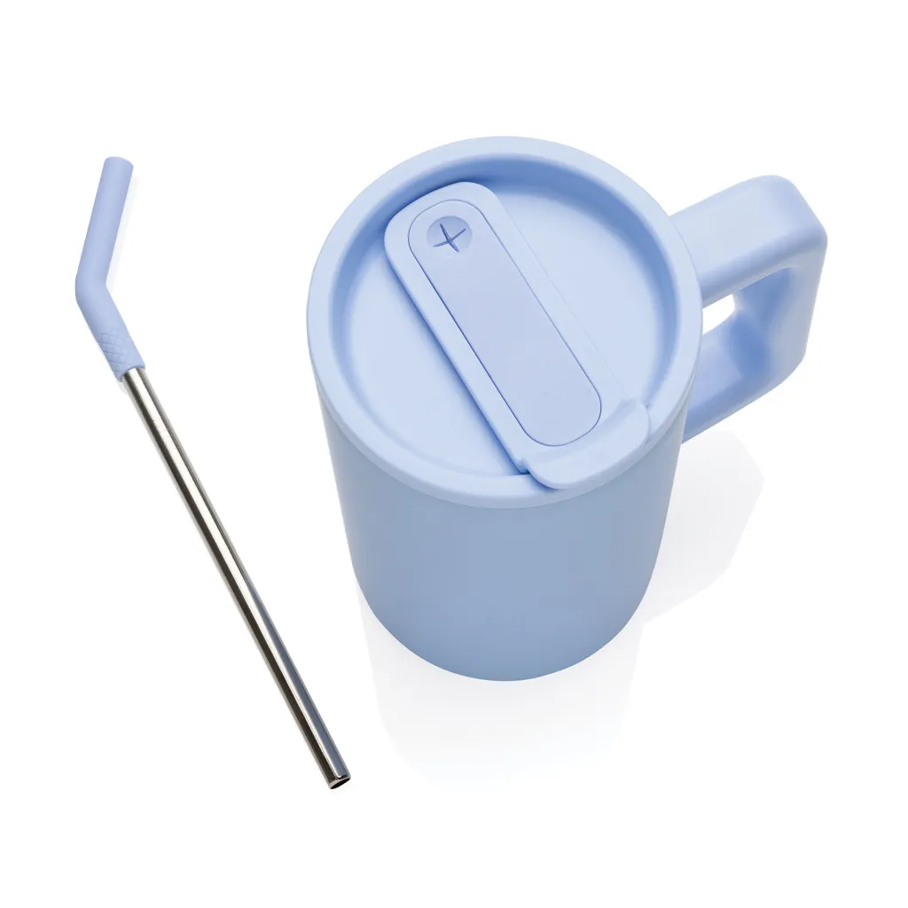 Cube Becher aus RCS recyceltem Stahl 800ml, hellblau – Bild 8