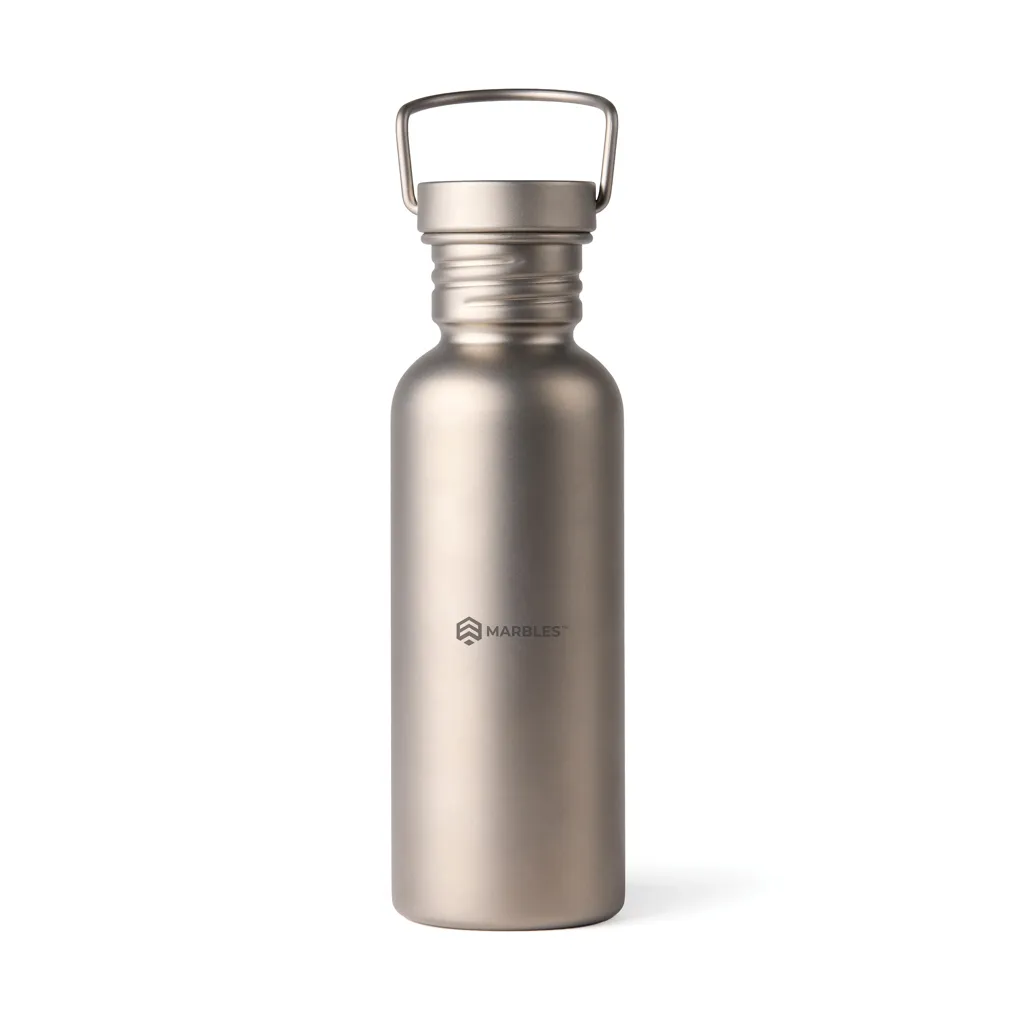 Nordic Drift Trail Ultraleichte Titan-Wasserflasche 600ml, silber – Bild 5