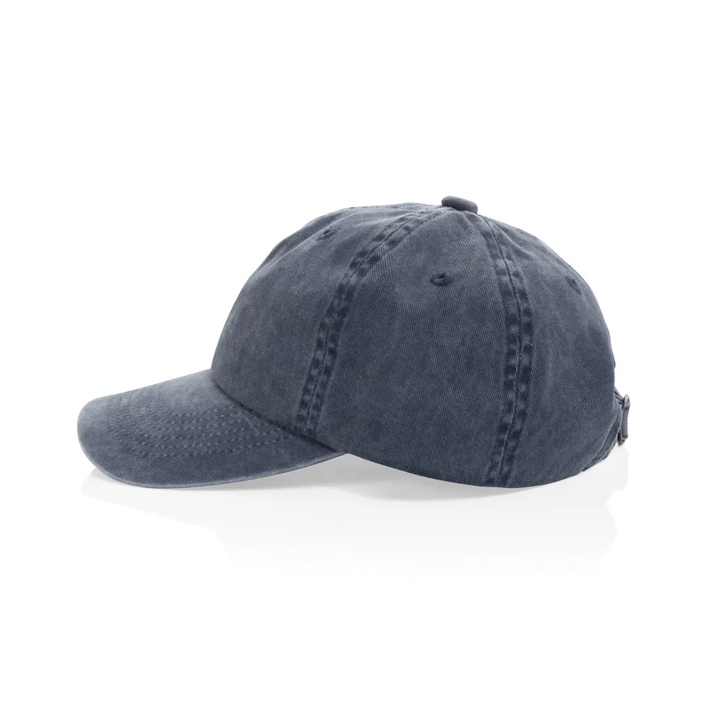 BEAU AWARE™ Washed 6-Panel Kappe aus 270gr/m² Baumwolltwill, navy blau – Bild 4
