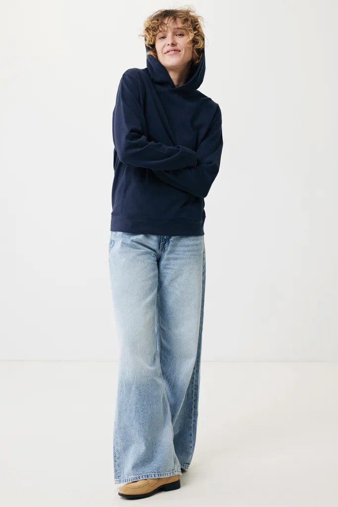 IQONIQ Yengo Hoodie mit Seitentaschen aus rec. Baumwolle, navy blau – Bild 5