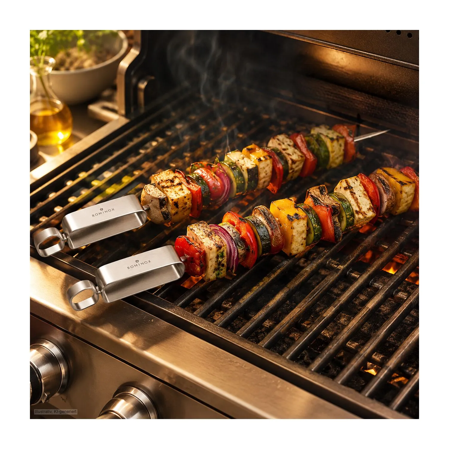 ROMINOX® 2er-Set Grillspieß // Furnum, silber – Bild 7