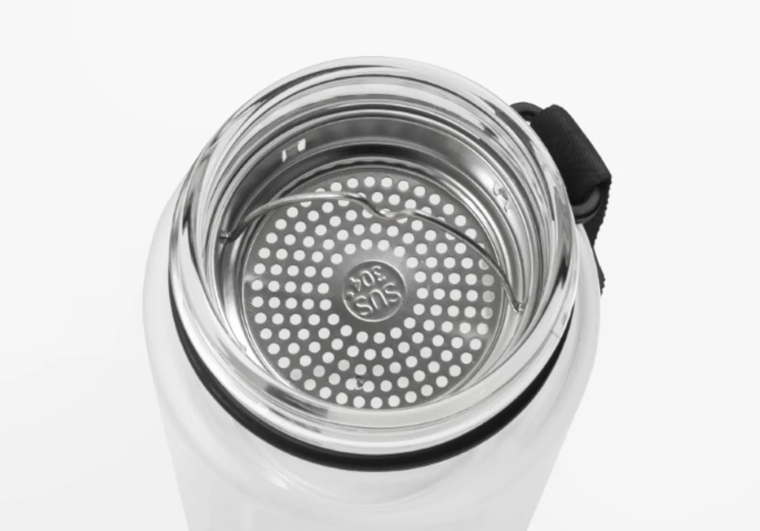 Wasserflasche "GenerationRefillGourmet" transparent, schwarz – Bild 3