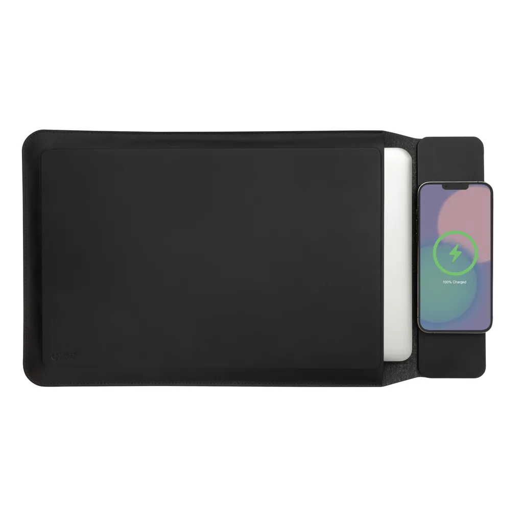Swiss Peak magnet. 15,6" Laptop-Sleeve mit 15W Ladefunktion, schwarz – Bild 5