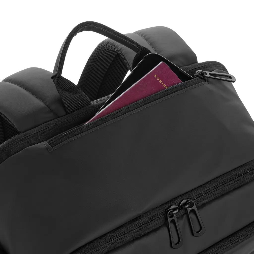 Armond AWARE™ RPET 15.6" Deluxe Laptop-Rucksack, schwarz – Bild 9