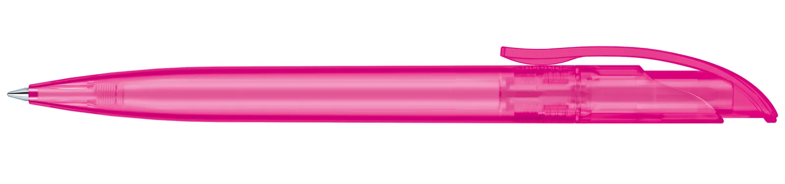 Challenger Frosted Druckkugelschreiber, Rhodamine Red - Pink – Bild 4