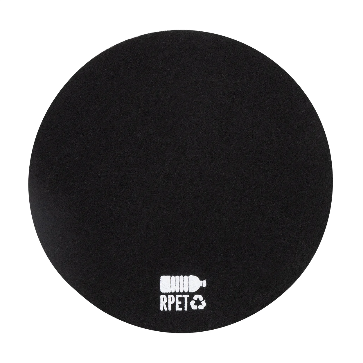 RPET-Filzuntersetzer Hefe, schwarz – Bild 2