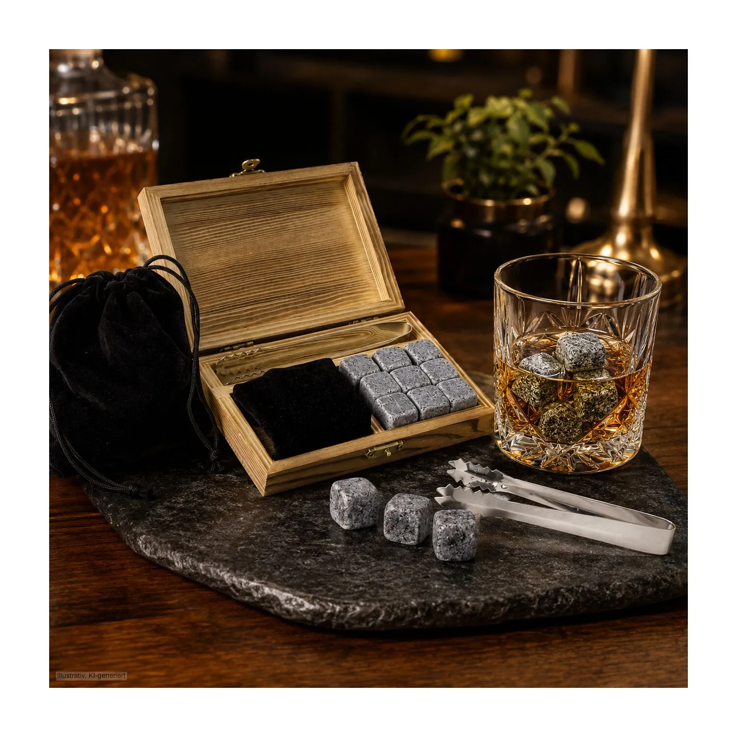ROMINOX® Eiswürfel-Steine // Granito, grau – Bild 6