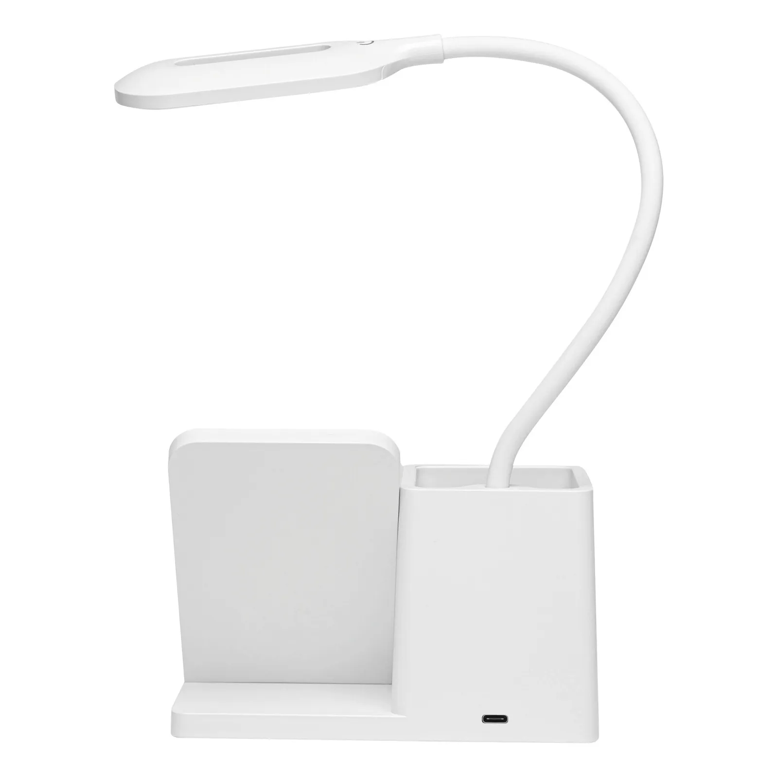 LIGHT & CHARGE - Schreibtischlampe mit Ladestation weiß, weiß – Bild 6