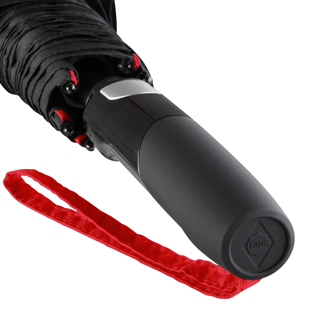 AC-Midsize-Stockschirm FARE® Seam, schwarz-rot – Bild 8