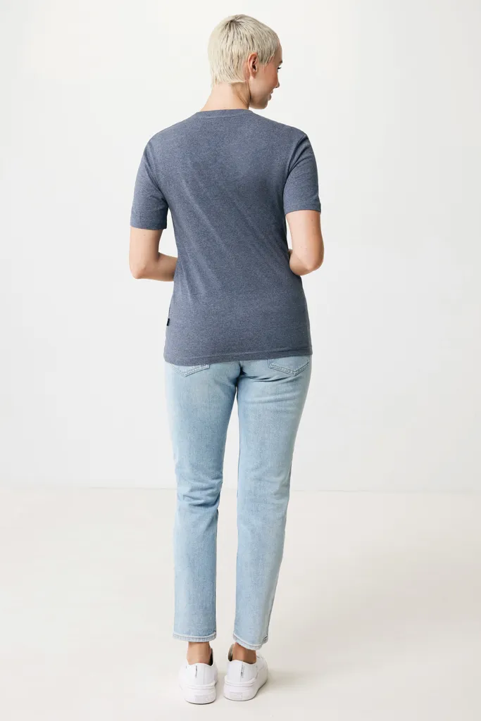 IQONIQ Manuel ungefärbtes T-Shirt aus recycelter Baumwolle, heather navy – Bild 9