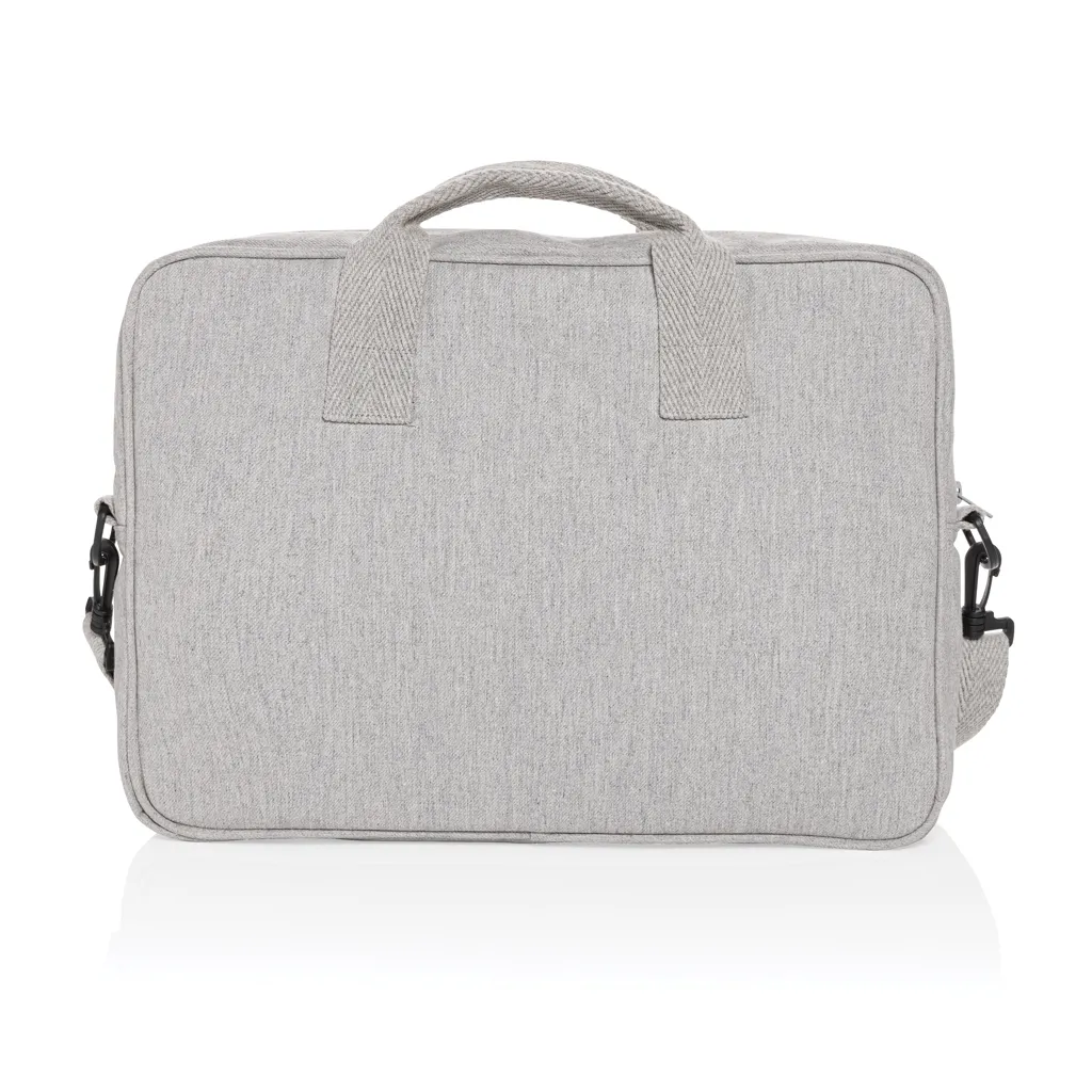 Laluka AWARE™ 15.4" Laptop-Tasche aus recycelter Baumwolle, grau – Bild 3
