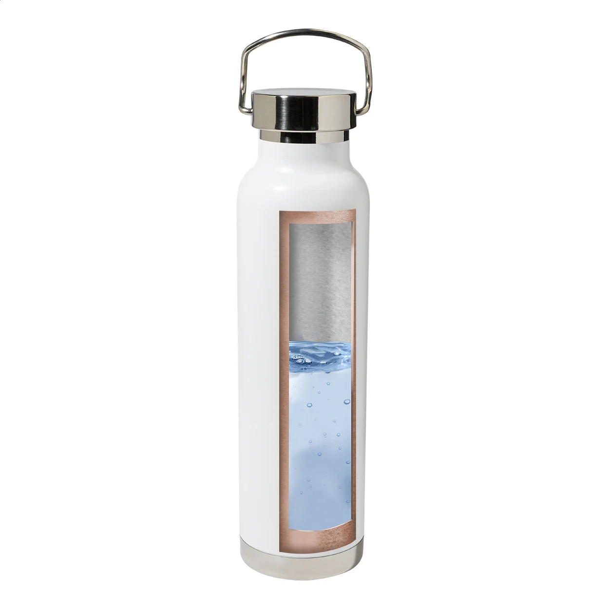 Kupferisolierte Thermoflasche Cuppar, weiß – Bild 5
