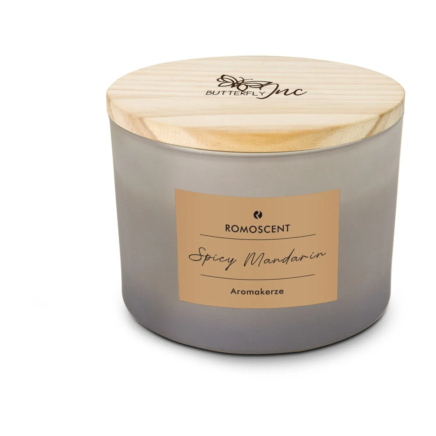 ROMOSCENT® Aromakerze Spicy Mandarin, grau – Bild 14