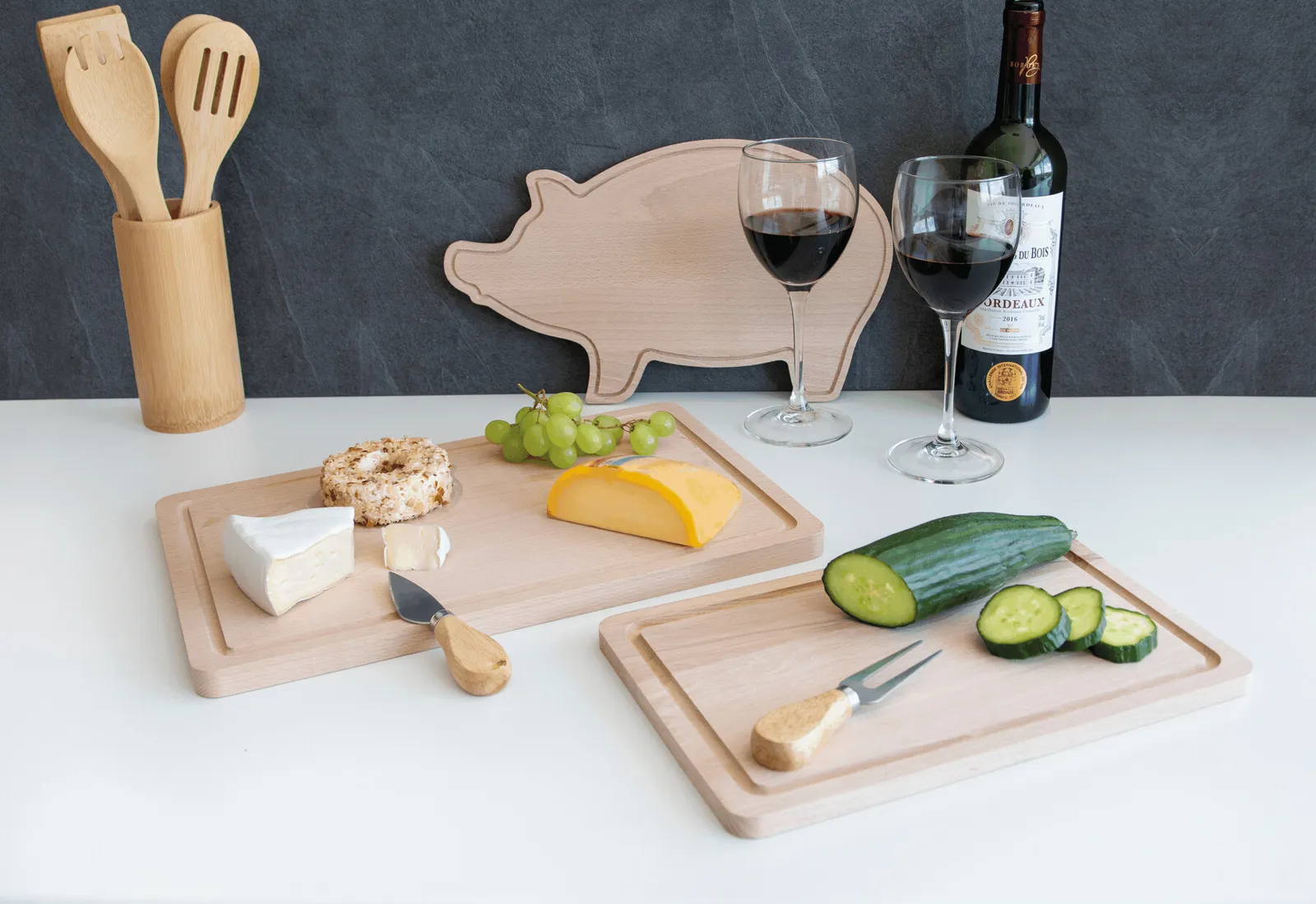 WOODEN SQUARE - Schneidebrett braun, braun – Bild 5