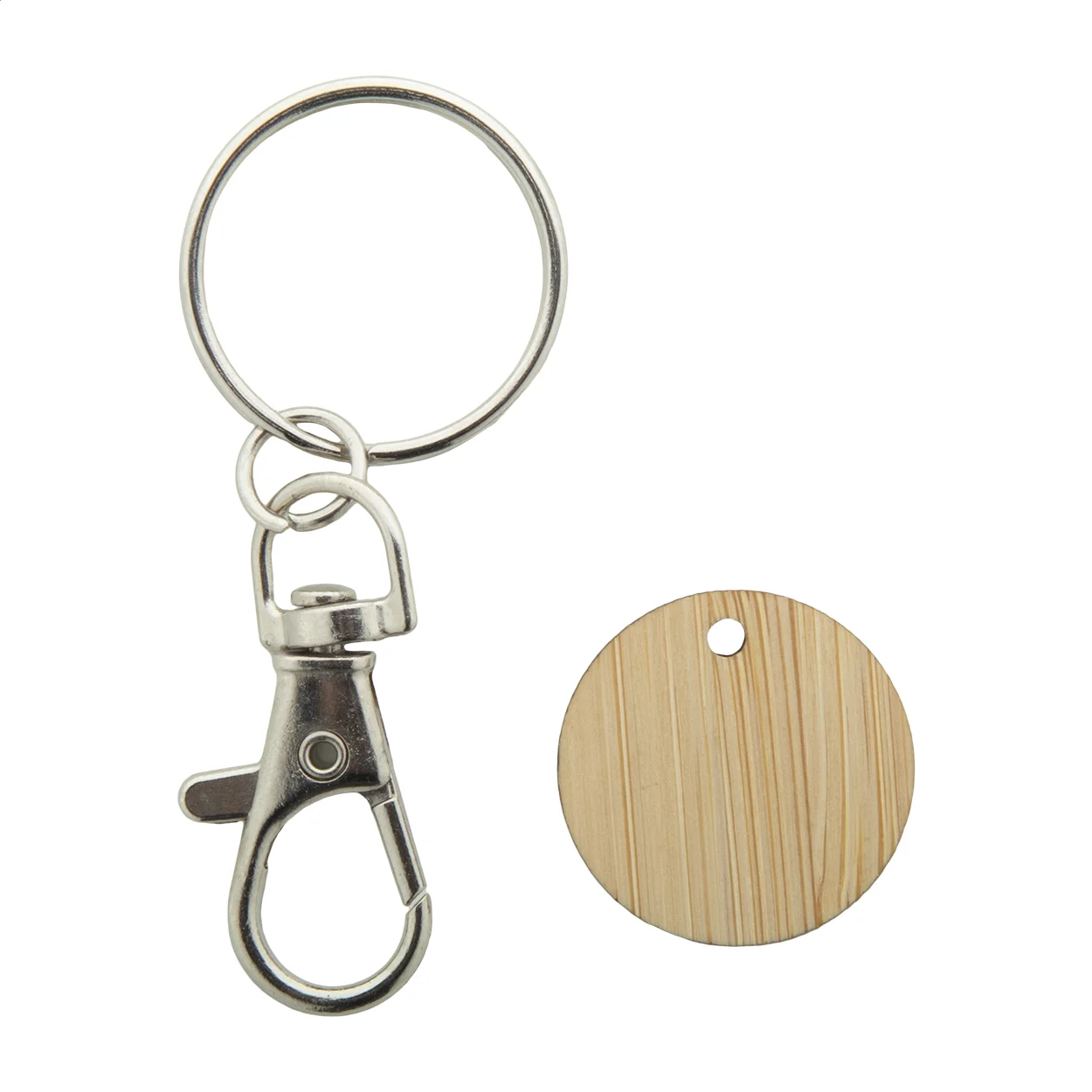 Einkaufswagen-Chip/Schlüsselanhänger Boomarket, natur – Bild 4