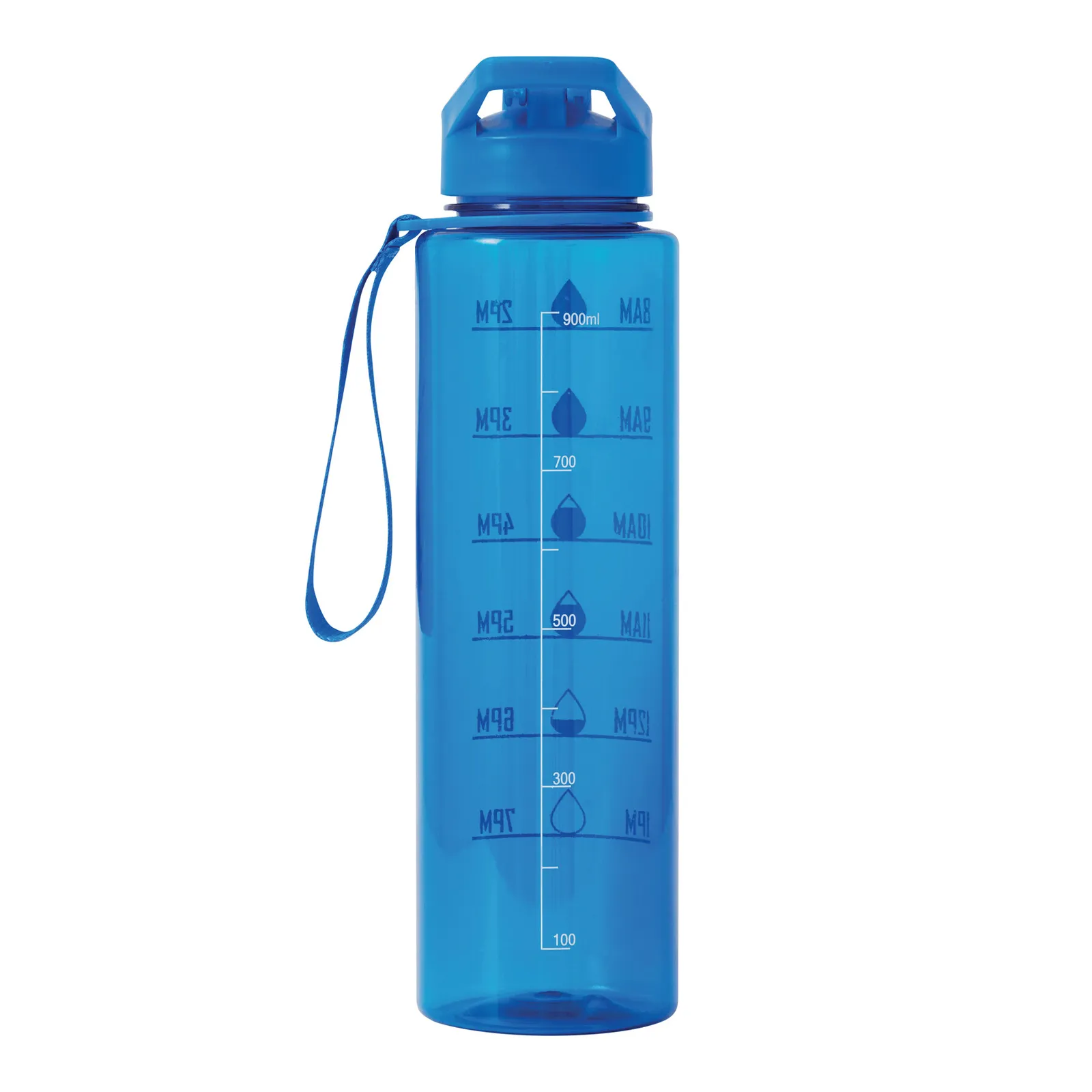 AQUA LEVEL - Sport-Trinkflasche, blau – Bild 3