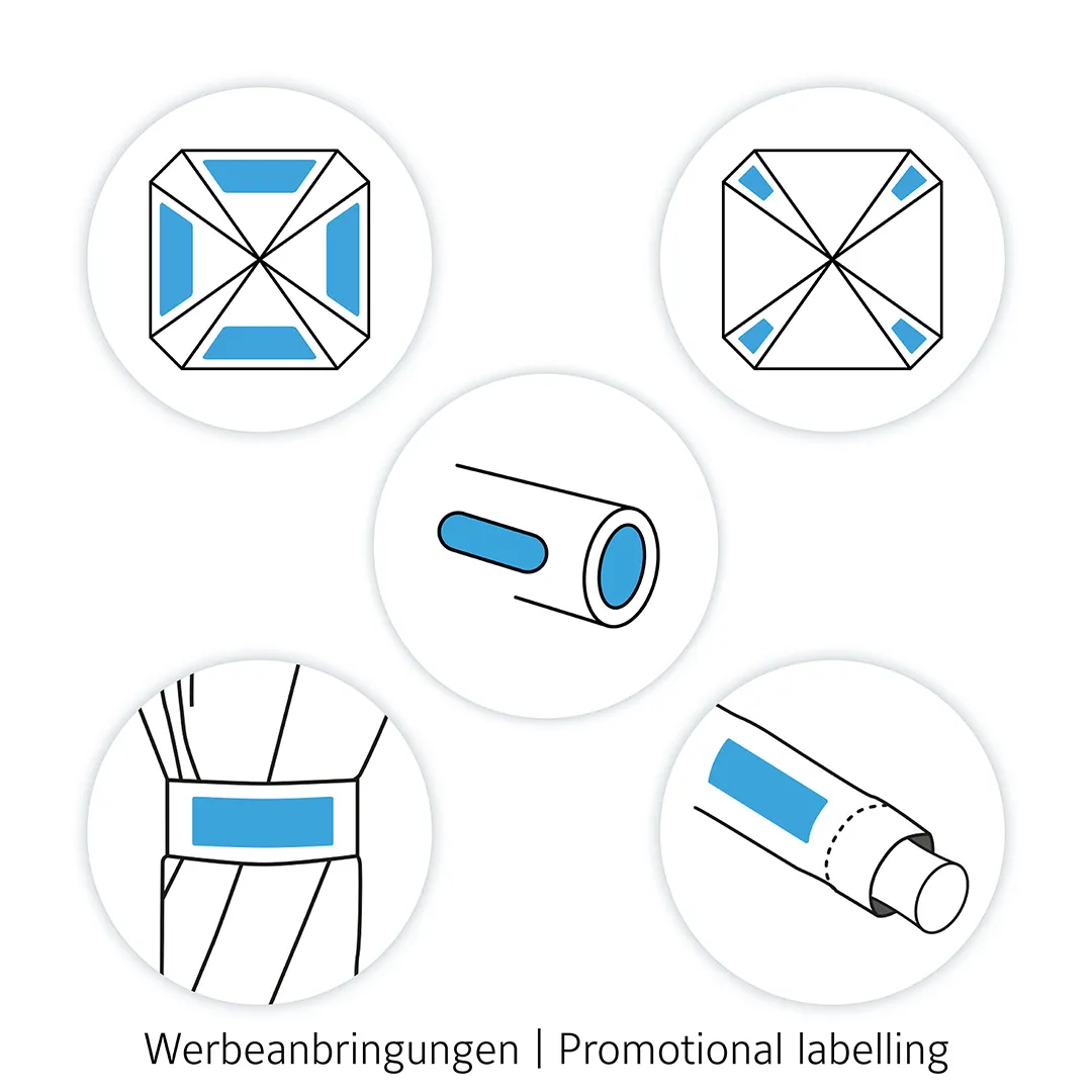 AC-Gästeschirm Jumbo® XL Square Color, weiß – Bild 9