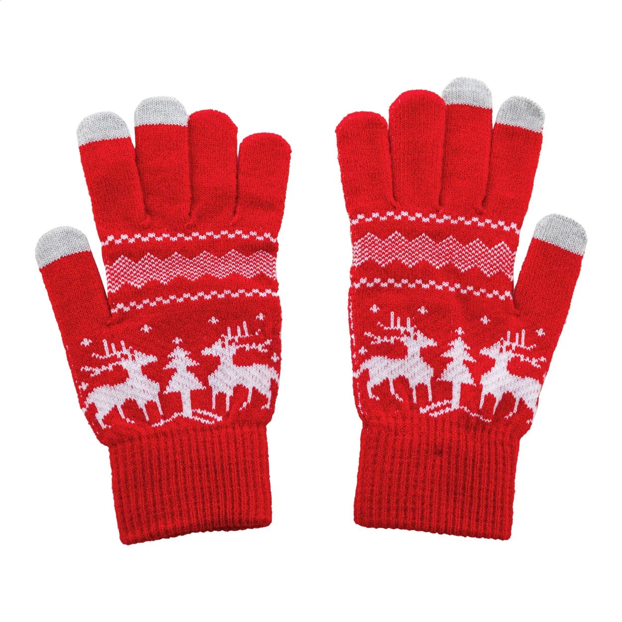 Weihnachtliche Touchscreen-Handschuhe Skandihand, rot – Bild 4