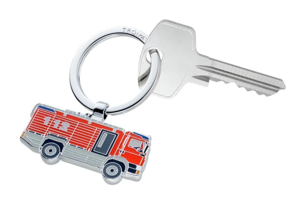 Schlüsselanhänger FIREFIGHTER, rot/silberfarben – Bild 2