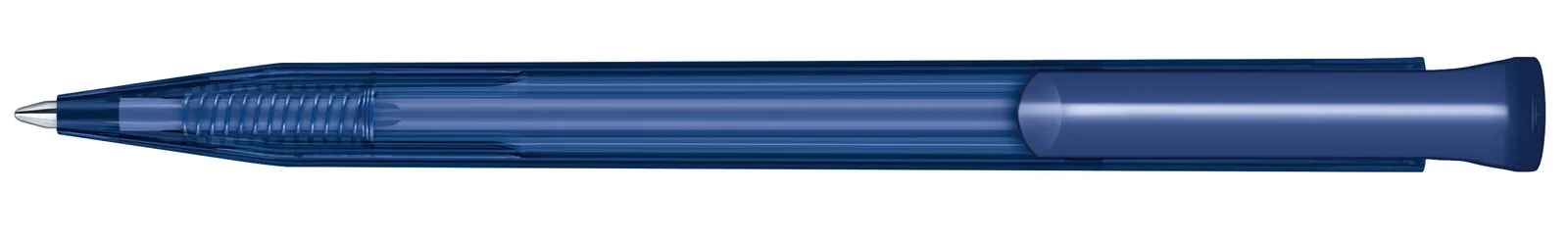 Super Hit Clear Druckkugelschreiber, Blau 2757 – Bild 3