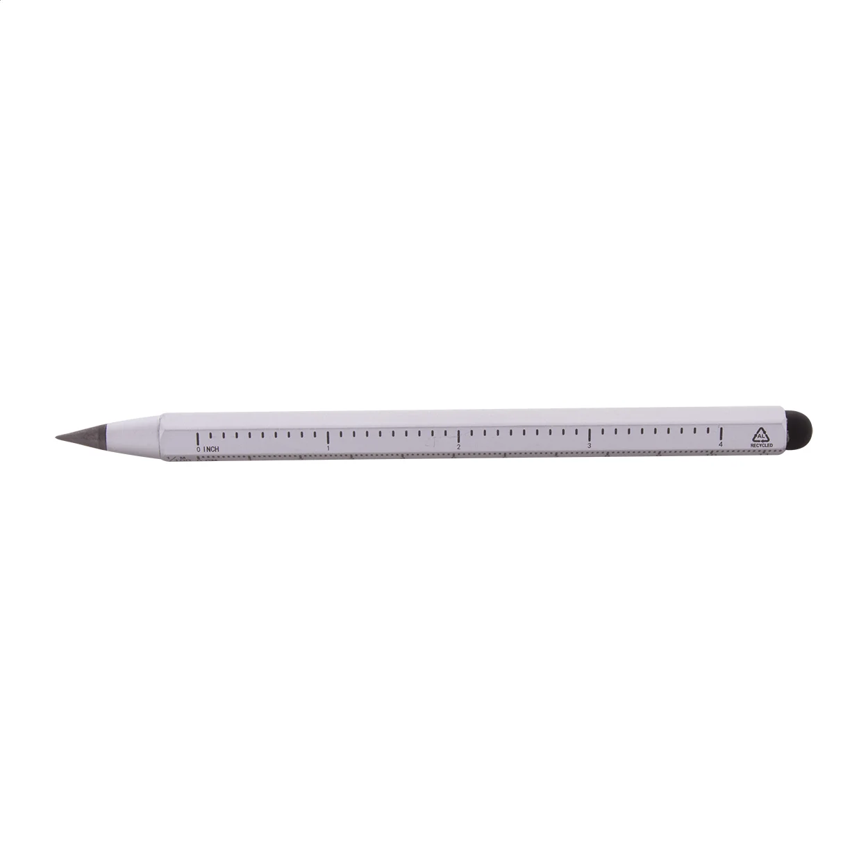 Tintenloser Stift mit Lineal Ruloid, silber – Bild 2
