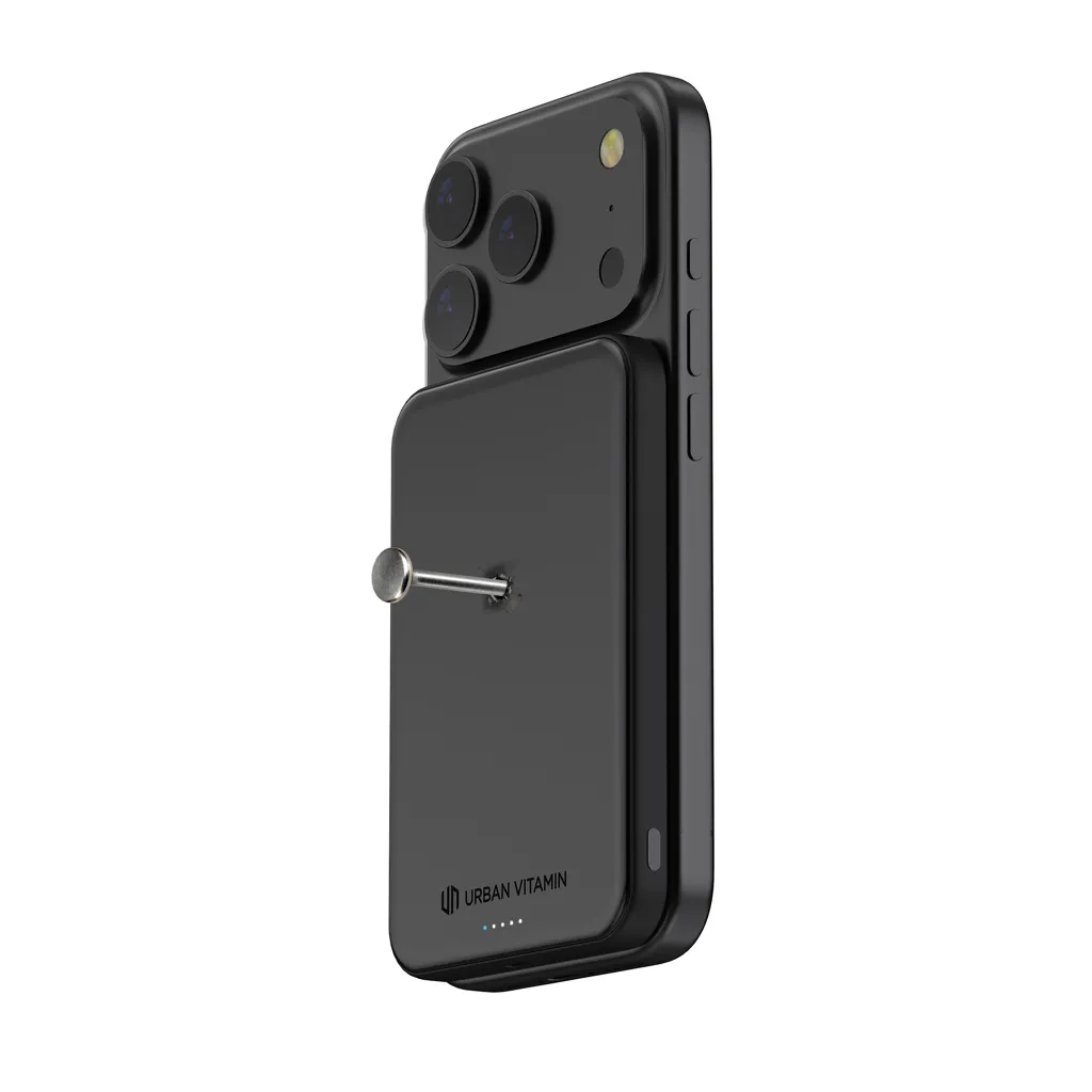 Urban Vitamin Pomona 5000mAh Qi2.2 25W magnetische Powerbank, schwarz – Bild 9