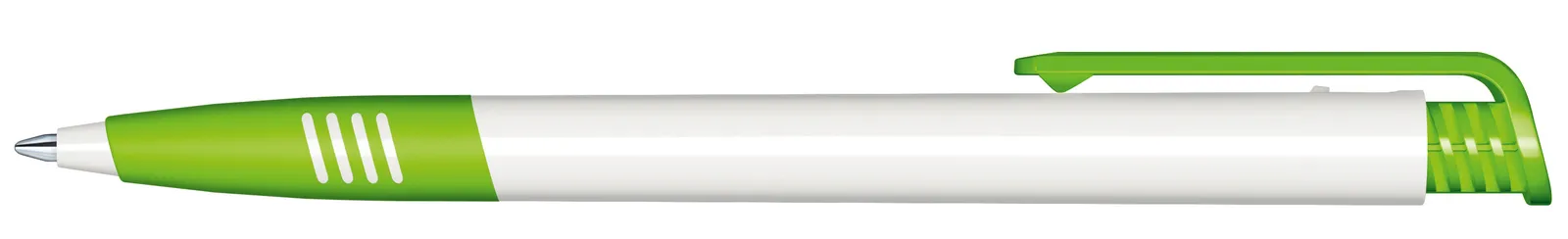 Super Hit Polished Basic SG Druckkugelschreiber, Weiß - Grün 376 – Bild 4
