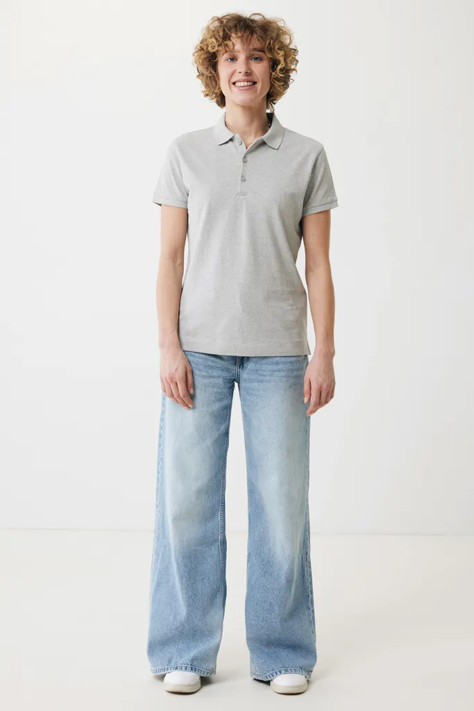 IQONIQ Yosemite Damen Piqué-Poloshirt aus rec. Baumwolle, heather grey – Bild 5