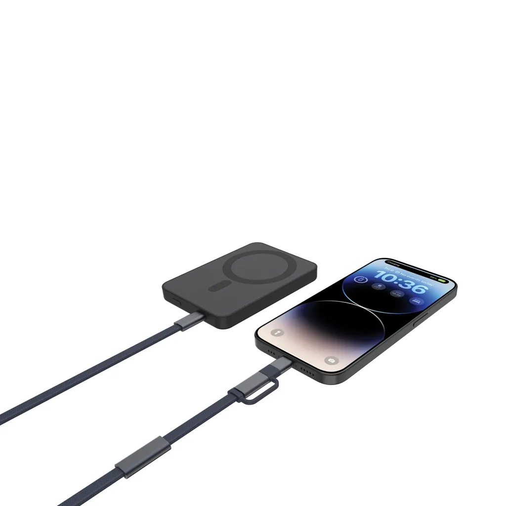 Arc RCS 60W 120cm 2-in-1 Schnellladekabel, blau – Bild 2