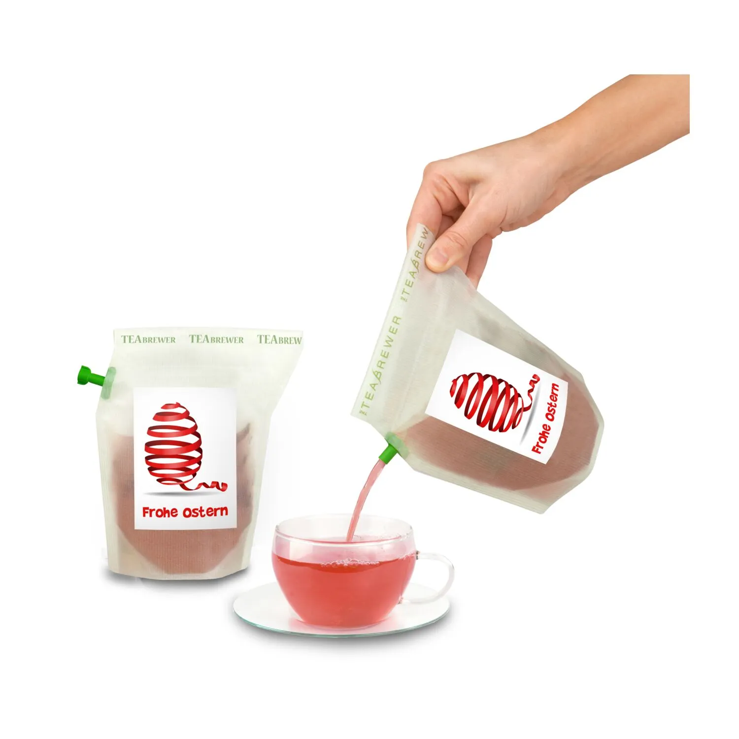 Geschenkartikel / Präsentartikel: Oster-Tee, Tasty Berry, weiß – Bild 4