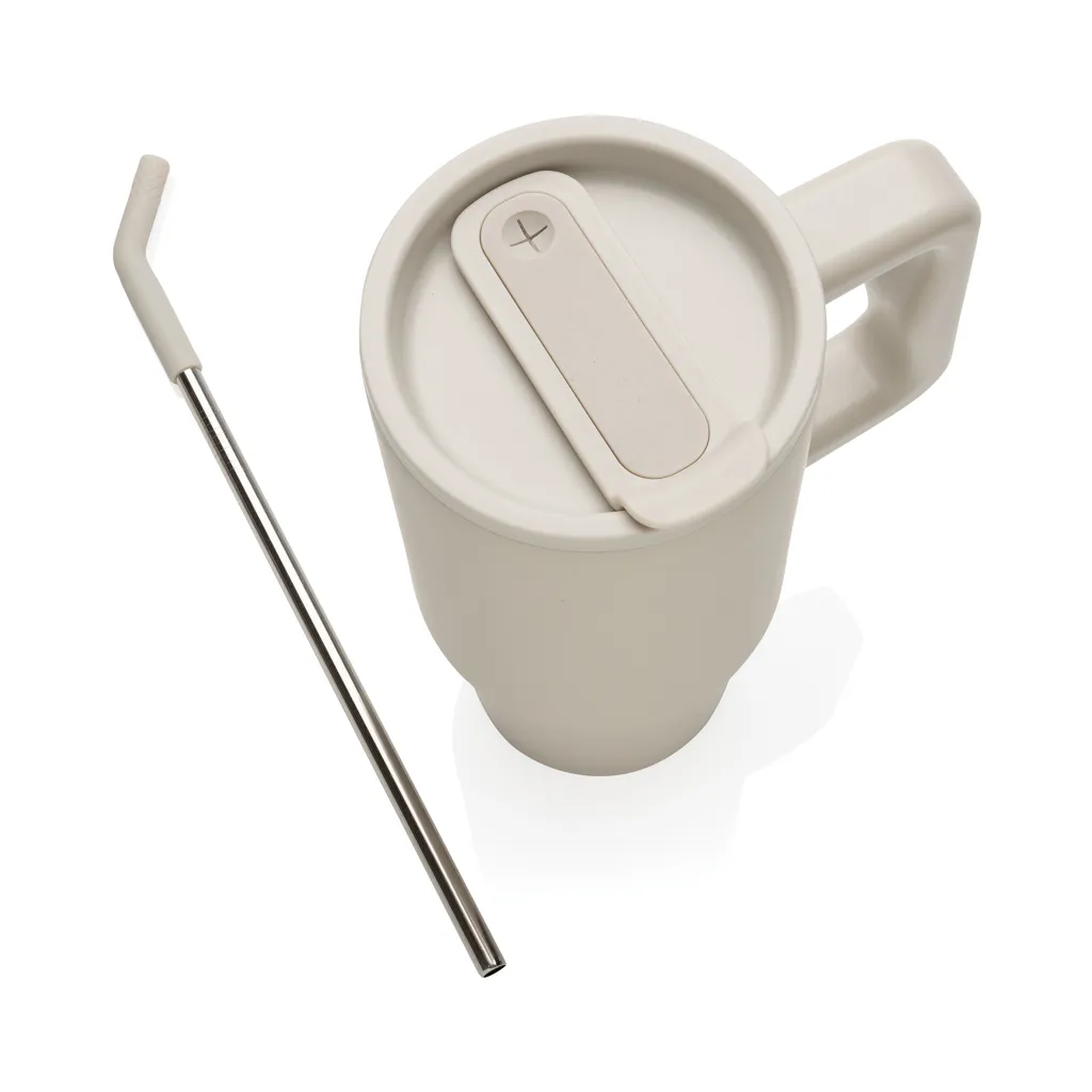 Embrace Deluxe Becher aus RCS recyceltem Edelstahl 900ml, beige – Bild 4