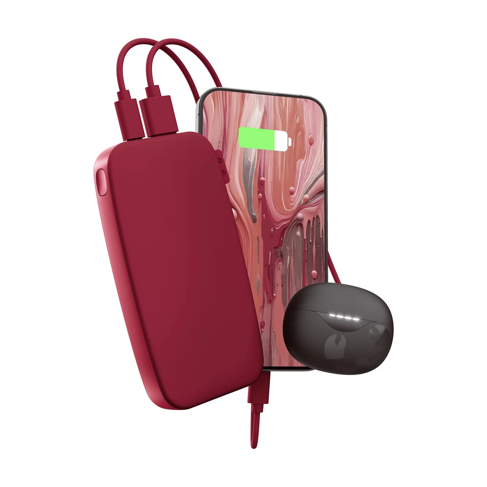 Fresh 'n Rebel Powerbank 12000 mAh USB-C, Beerenrot – Bild 2