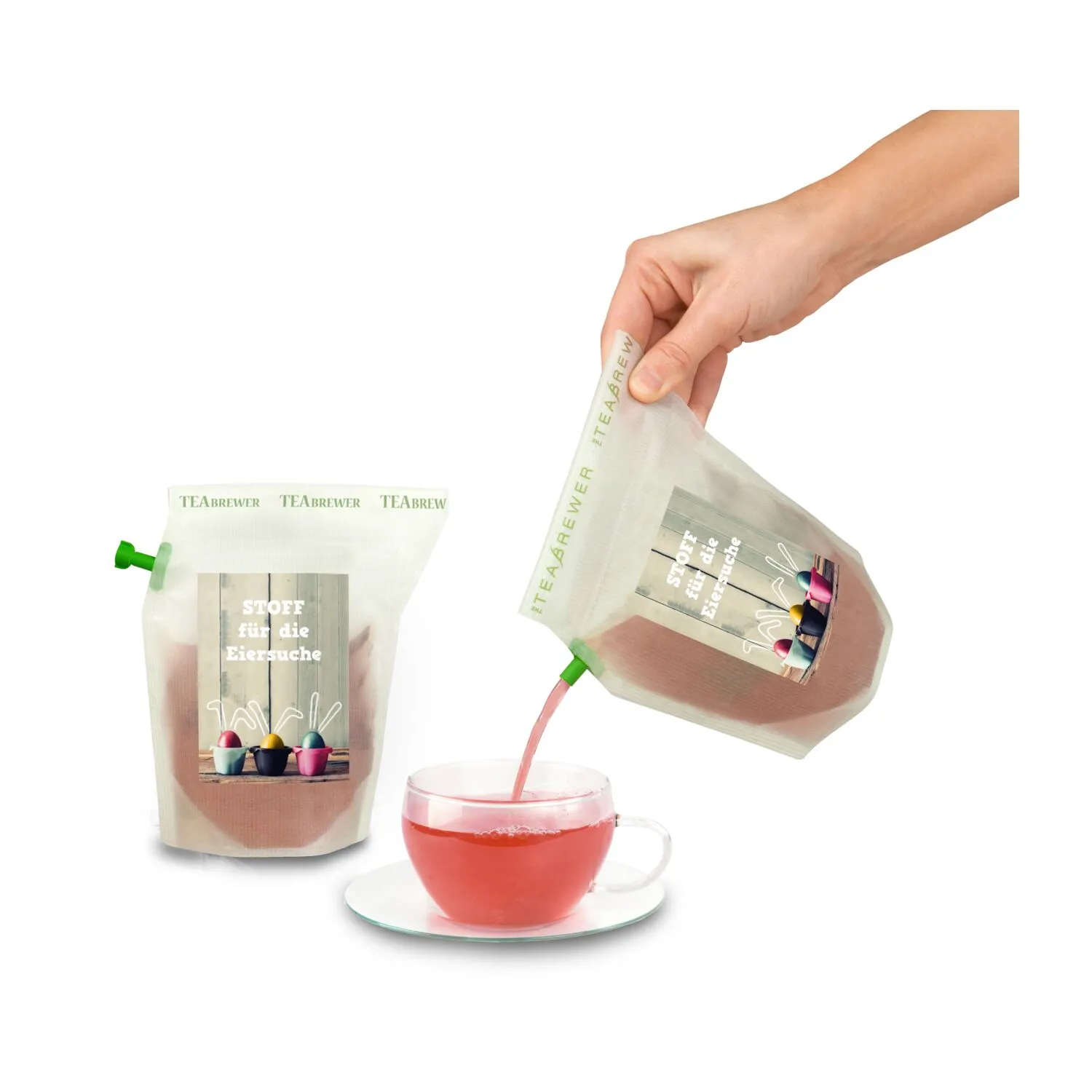 Geschenkartikel / Präsentartikel: Oster-Tee, Tasty Berry, weiß – Bild 4