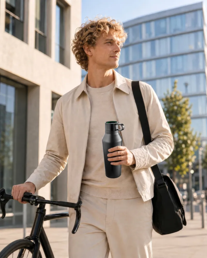 Smarte Thermoflasche HYDRATION COACH schwarz, schwarz – Bild 8