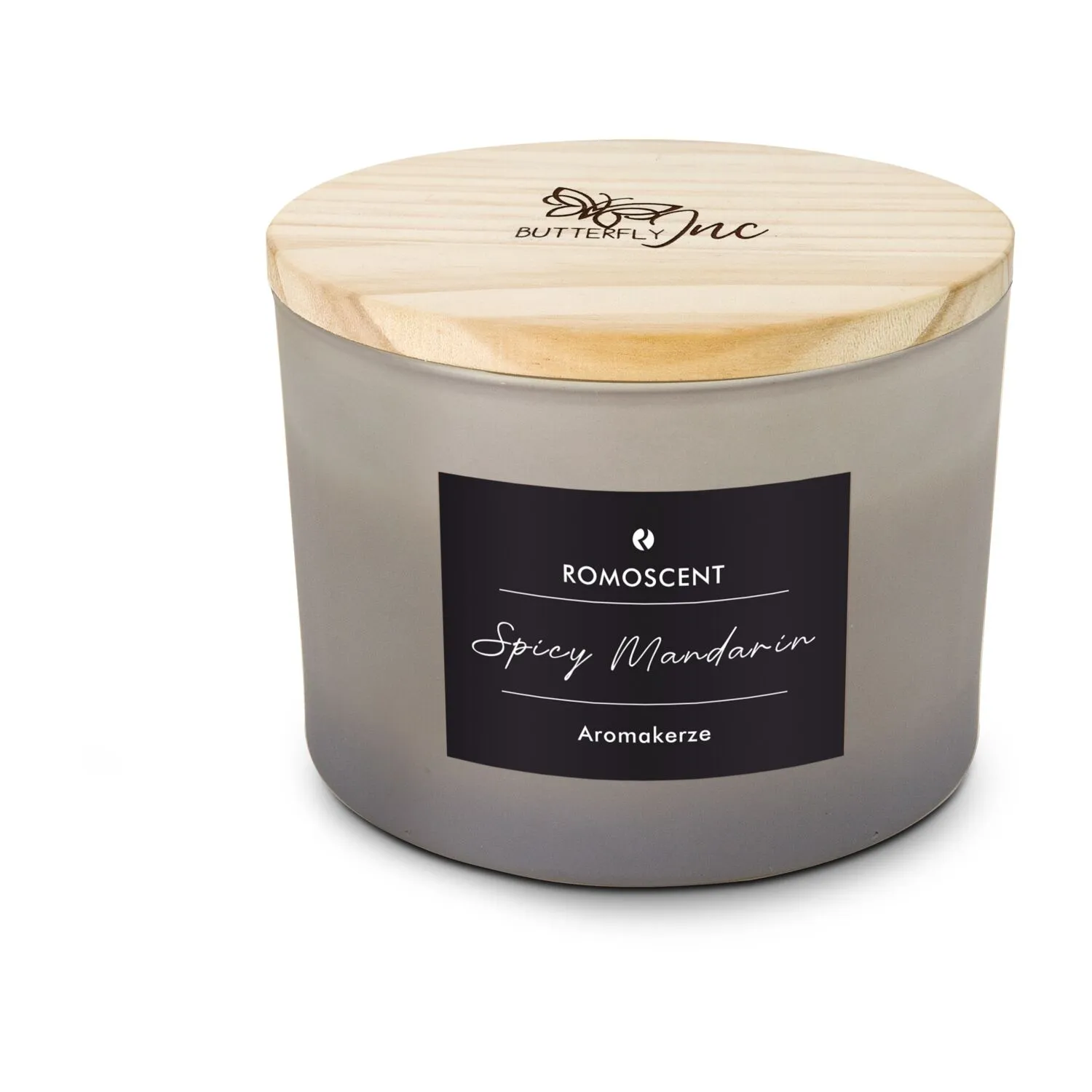 ROMOSCENT® Aromakerze Spicy Mandarin, grau – Bild 13
