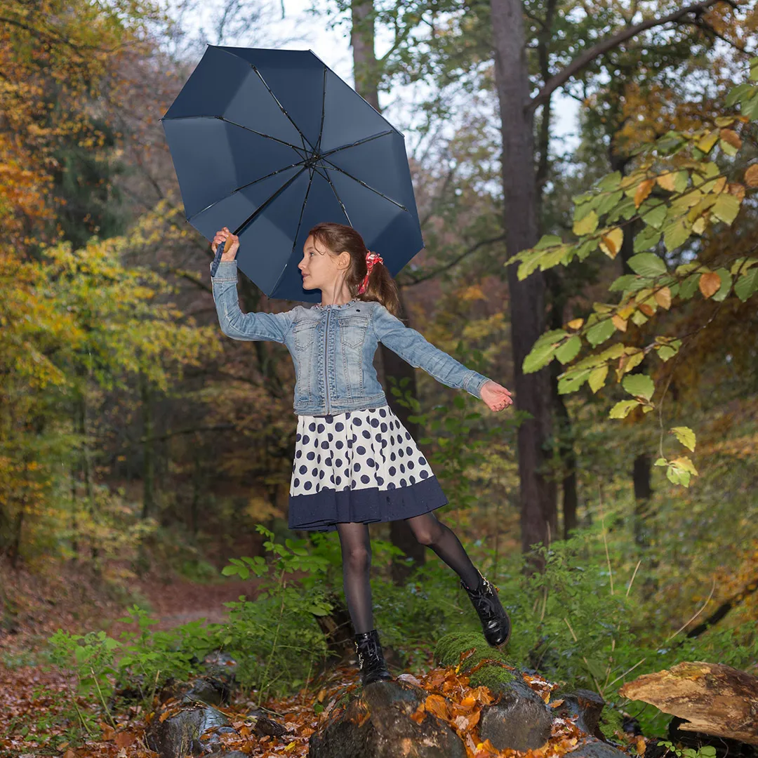 Taschenschirm ÖkoBrella, Ø 98 cm, Länge 26,5 cm, marine wS – Bild 7