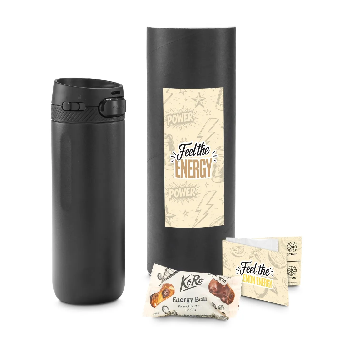 Geschenkset / Präsenteset: Energy to go, schwarz – Bild 2