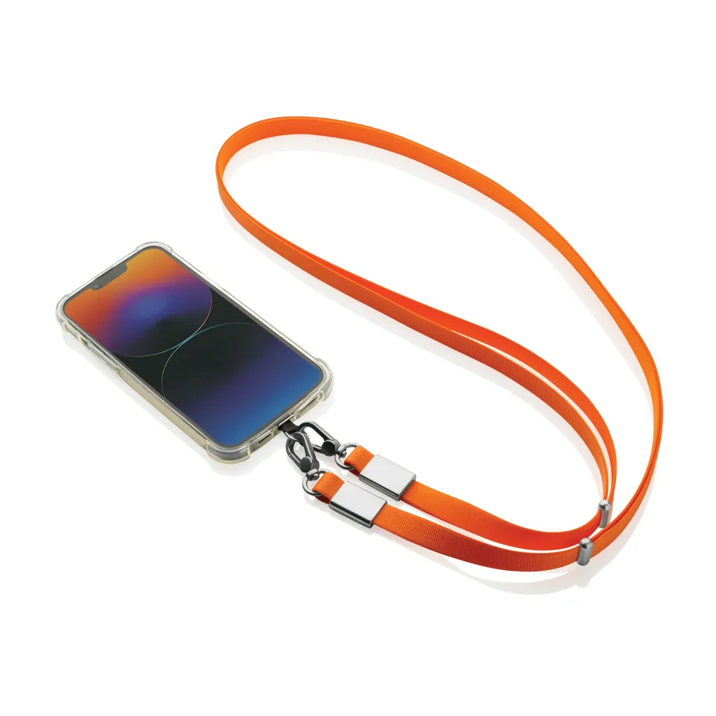 Nivo Crossbody-Handyband aus RCS recyceltem PET, orange – Bild 4