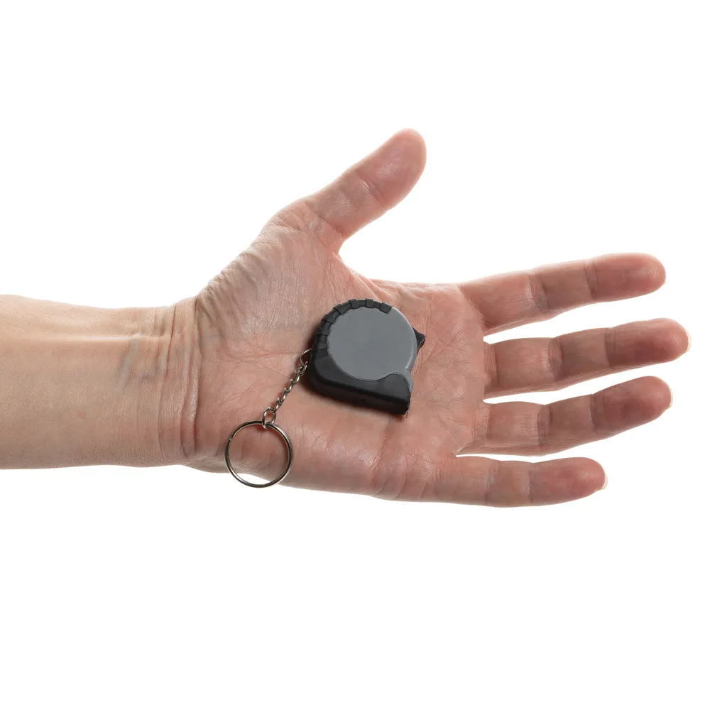 MeasureMate 1m Schlüsselband aus RCS recyceltem ABS, grau – Bild 3