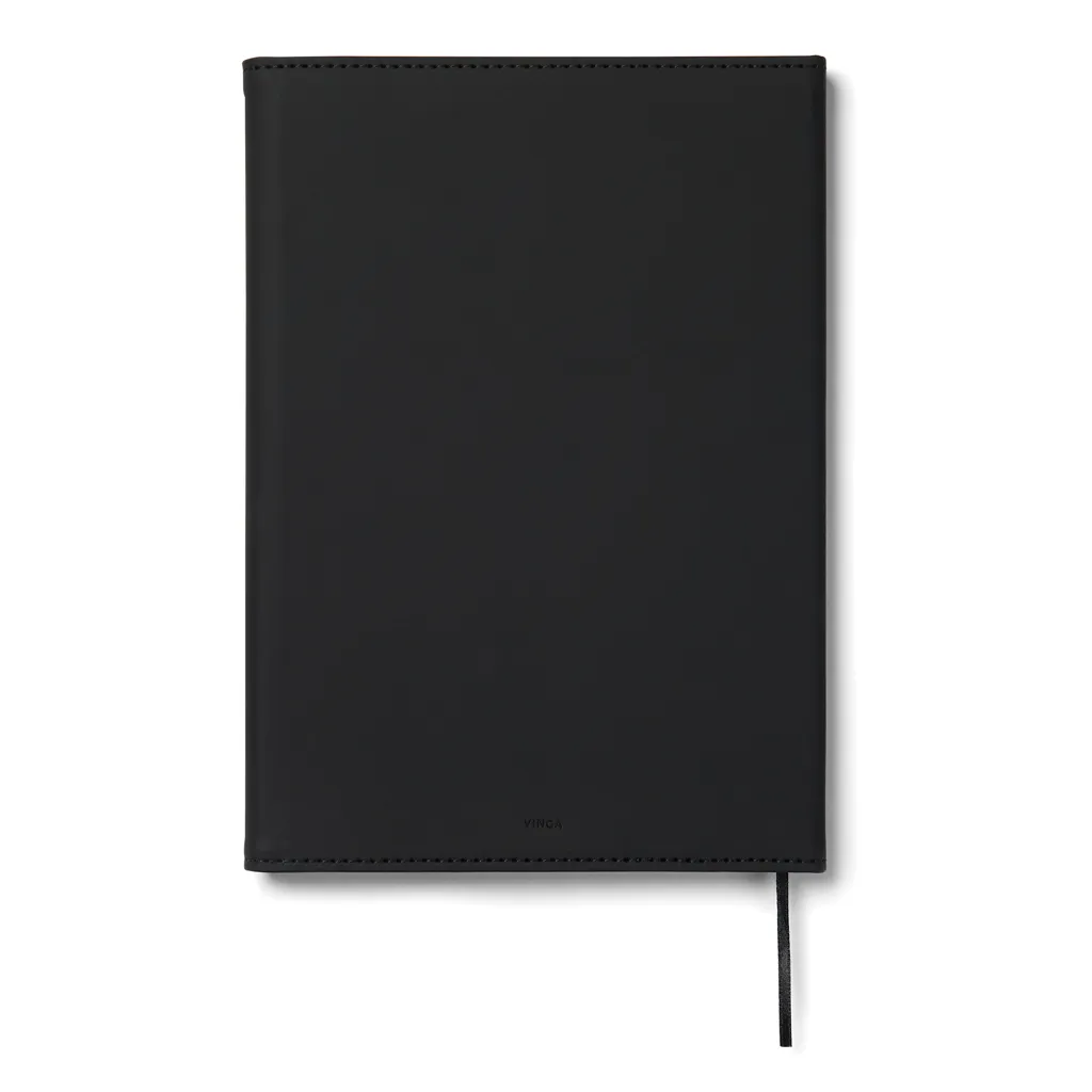 VINGA Baltimore GRS-zertifiziertes Papier & PU-Notizbuch, schwarz – Bild 2