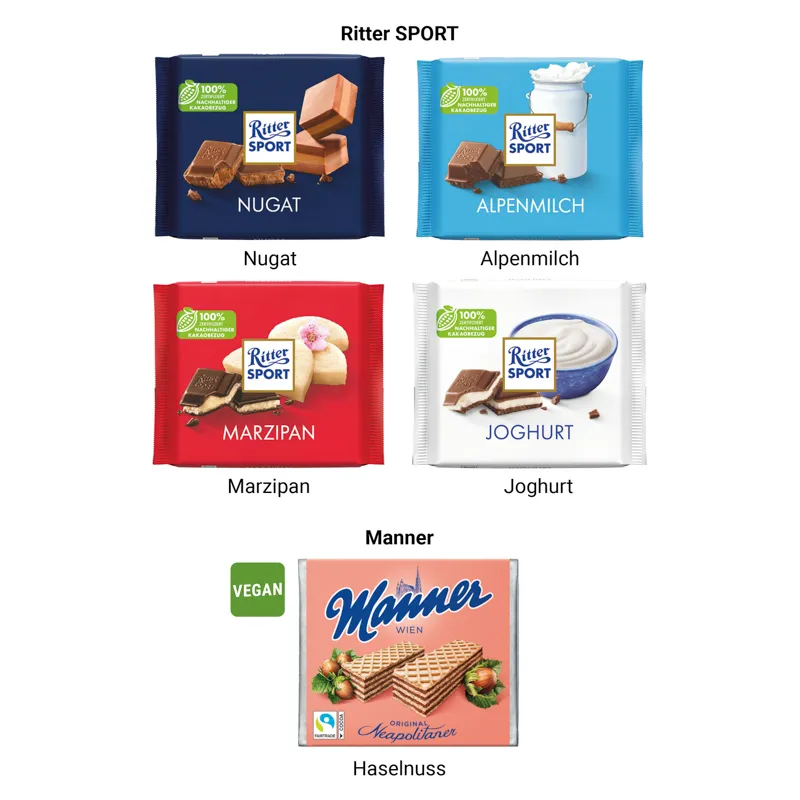 Präsentbox Premium, Wald-Stanzung, Ritter SPORT Alpenmilch Schokolade – Bild 2