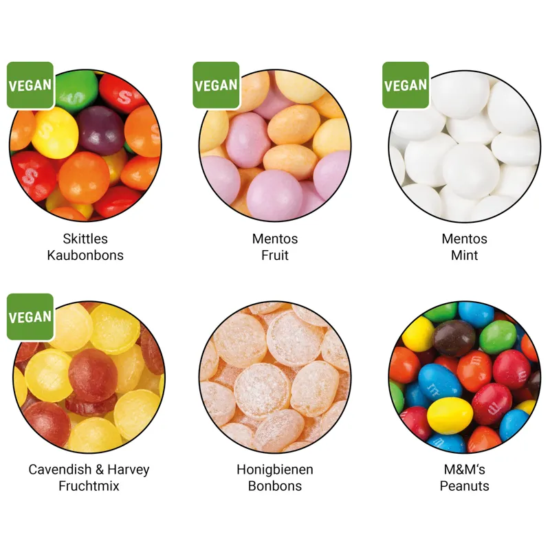Papierdose Eco Mini , Mentos Kaudragee Fruit – Bild 2