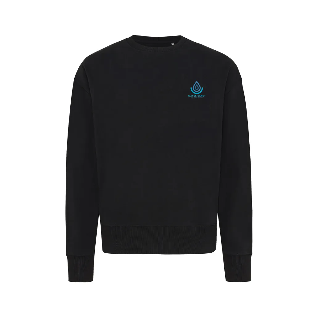 IQONIQ Kruger Relax-Rundhals-Sweater aus recycelt. Baumwolle, schwarz – Bild 3