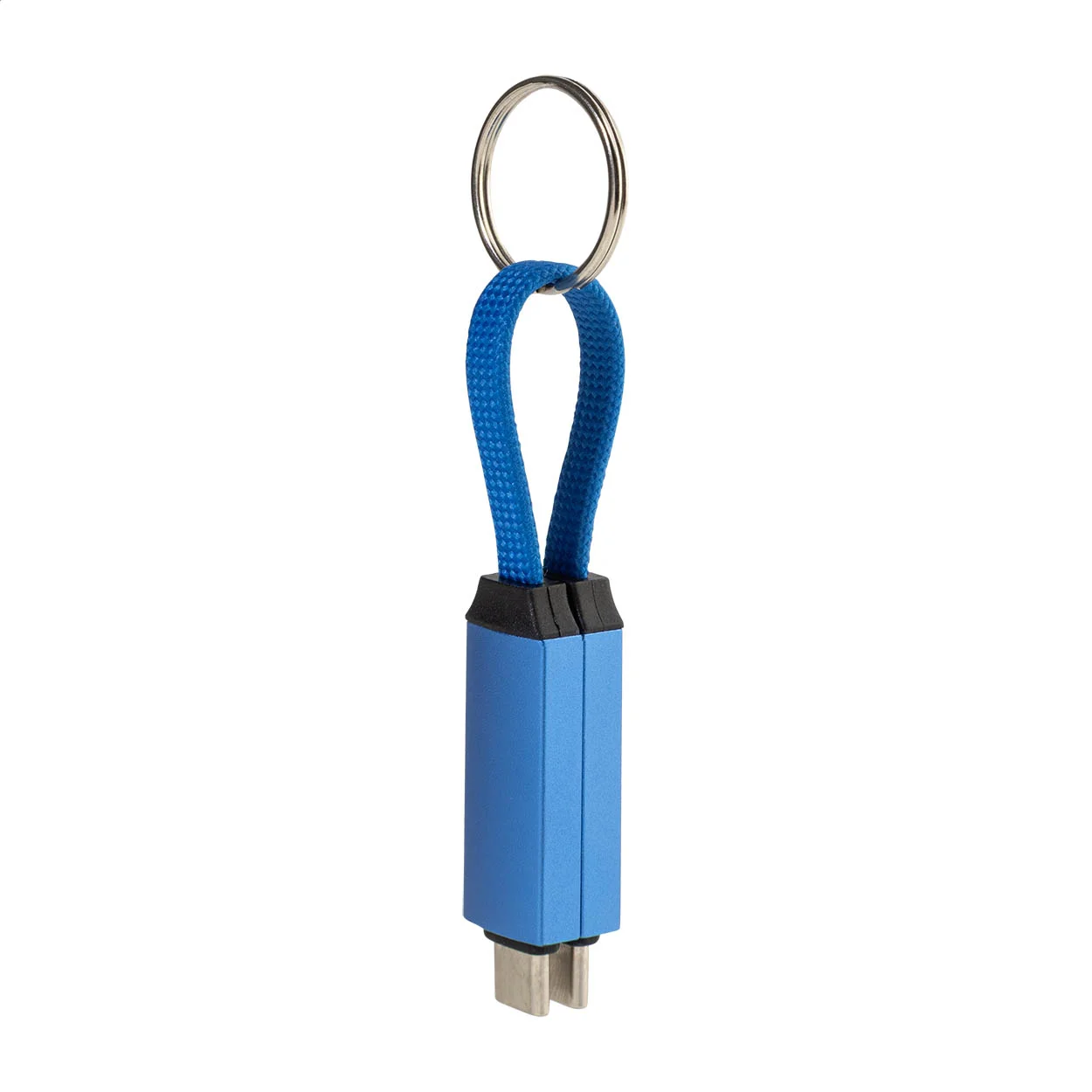 Schlüsselanhänger Keycab mit 60W USB-C-Kabel, blau – Bild 2