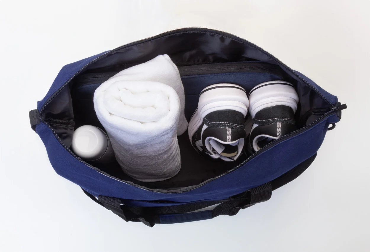 Recycelten Canvas Reisetasche Rebyss Travel, dunkelblau – Bild 9